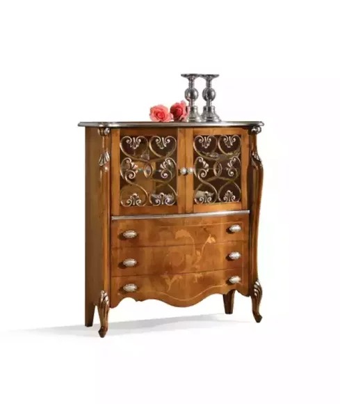 Luxus Vitrine Braun Möbel Wohnzimmer Design Klassischе Schrank Neu