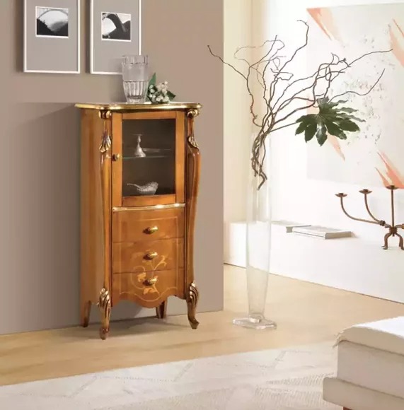 Vitrine Wohnzimmer Möbel Schrank Design Holz Stil Klassischе Neu
