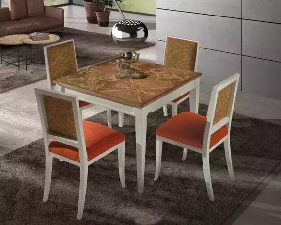 Esstisch Garnitur Esszimmer Möbel Einrichtung 4 Stühle Set 5tlg. Neu