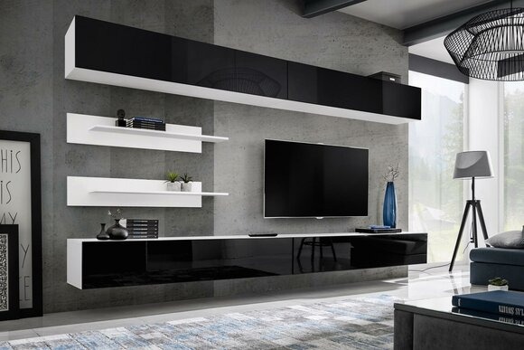 Wandschrank Wohnzimmer tv Ständer Luxus Wohnwand Holzmöbel Neu Modern