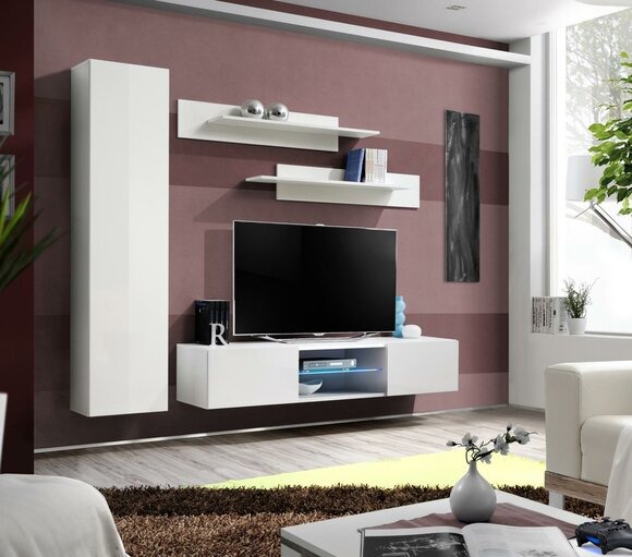 Luxus Wohnzimmer Wohnwand Set 4tlg Wand Regale Schrank Designer Wandschrank