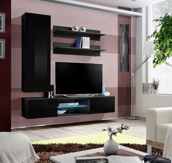 Garnitur Wohnwand Luxus Set Wohnzimmermöbel Wandschrank Wandregale Schrank Neu