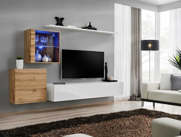 Design Luxus Wohnwand Regal Wand Schrank Vitrine Regale Wohn Zimmer Einrichtung