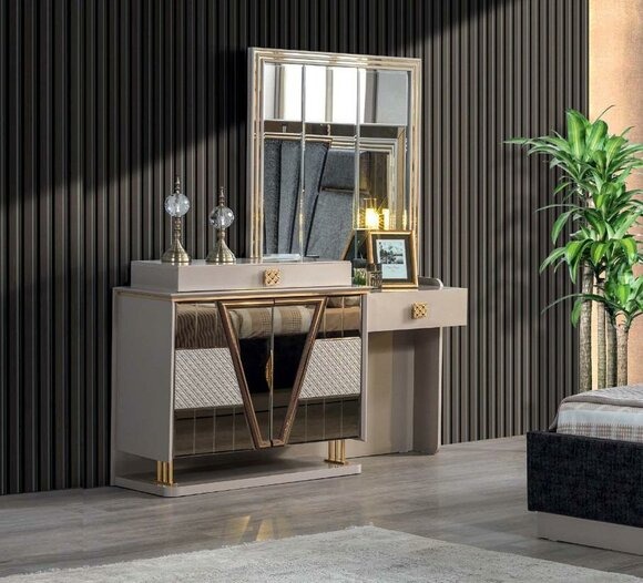 Modern Schminktisch luxus Möbel Spiegel Neu Einrichtung Schlafzimmer