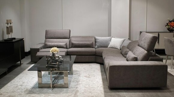 Sofa L-Form Modern Ecksofa Wohnzimmer Set Einrichtung Design Couchtisch
