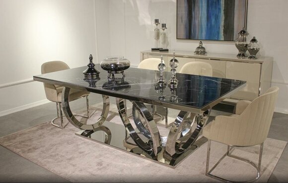 Modern Einrichtung Set Luxus Möbel Esstisch Neu 4х Stühle Design Sideboard