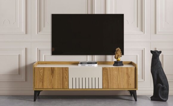 Elegant TV Ständer im Wohnzimmer luxuriös holz Möbel TV Ständer