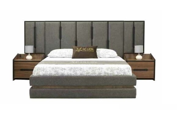 Modernes 3tlg Schlafzimmer Set Elegant Bett 2x Nachttische Komplett