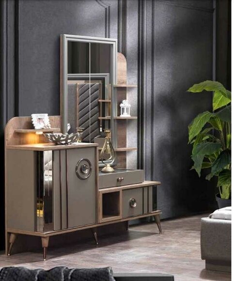 Design Schminktisch mit Spiegel Luxus Schlafzimmer Möbel 2tlg. Neu1