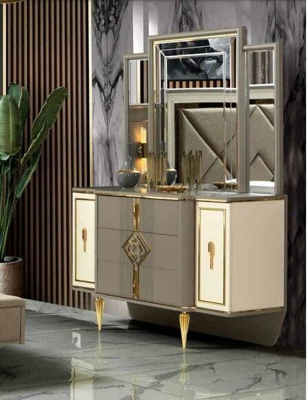 luxuriös Möbel im Schlafzimmer Elegant Schminktisch mit Spiegel Neu