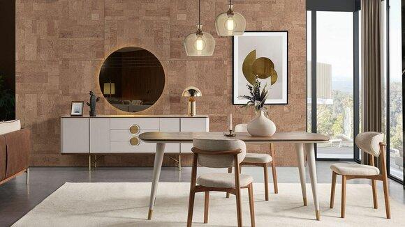 Perfekte 9tlg.Esszimmer Set Von Esstisch 6x Stühle und Anrichte Neuheit