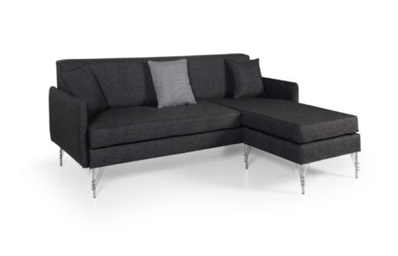 Schwarzes Designer Sofa Luxuriöses Polster L-Form Sofa Robuste Eckcouch
