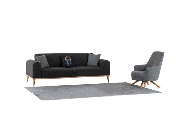 Exklusive Wohnzimmer Set aus 3-Sitzer Sofa und Sessel Neuheit 2tlg.
