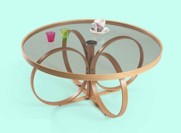 Hochwertiger Runder Couchtisch Designer Rundtisch Wohnzimmer Holz Möbel