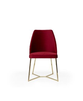 Roter Designer Stuhl Metallrahmen Esszimmer Edelstahlstuhl Stühle Neu