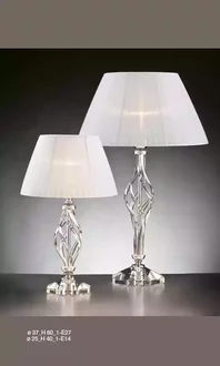 Tischleuchte Antik Stil Tisch Lampe Kristall Leuchte weiß Tischlampe Neu