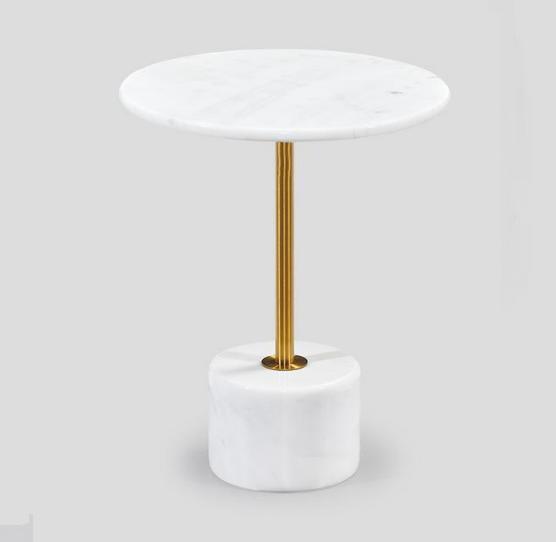 luxuriöse Couchtisch Tische Rund modern Marmor Weiß Beistelltisch neu