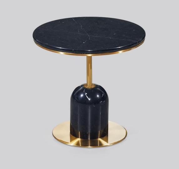 Runder Wohnzimmer Beistelltisch Schwarzer Sofatisch Luxus Couchtisch Tisch
