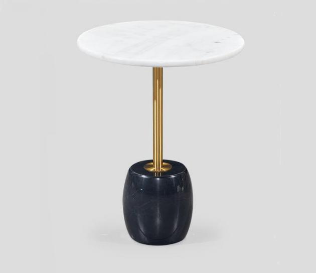Designer Runder Beistelltisch Mit Marmorplatte Hochwertiger Couchtisch