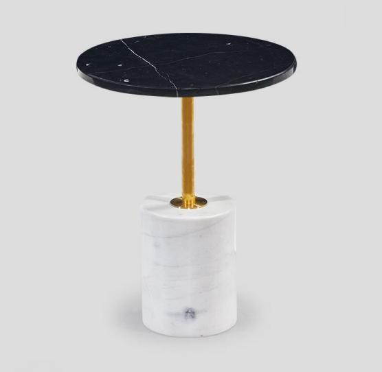 Schwarzer Runder Beistelltisch Luxus Tisch Rund Wohnzimmer Couchtische