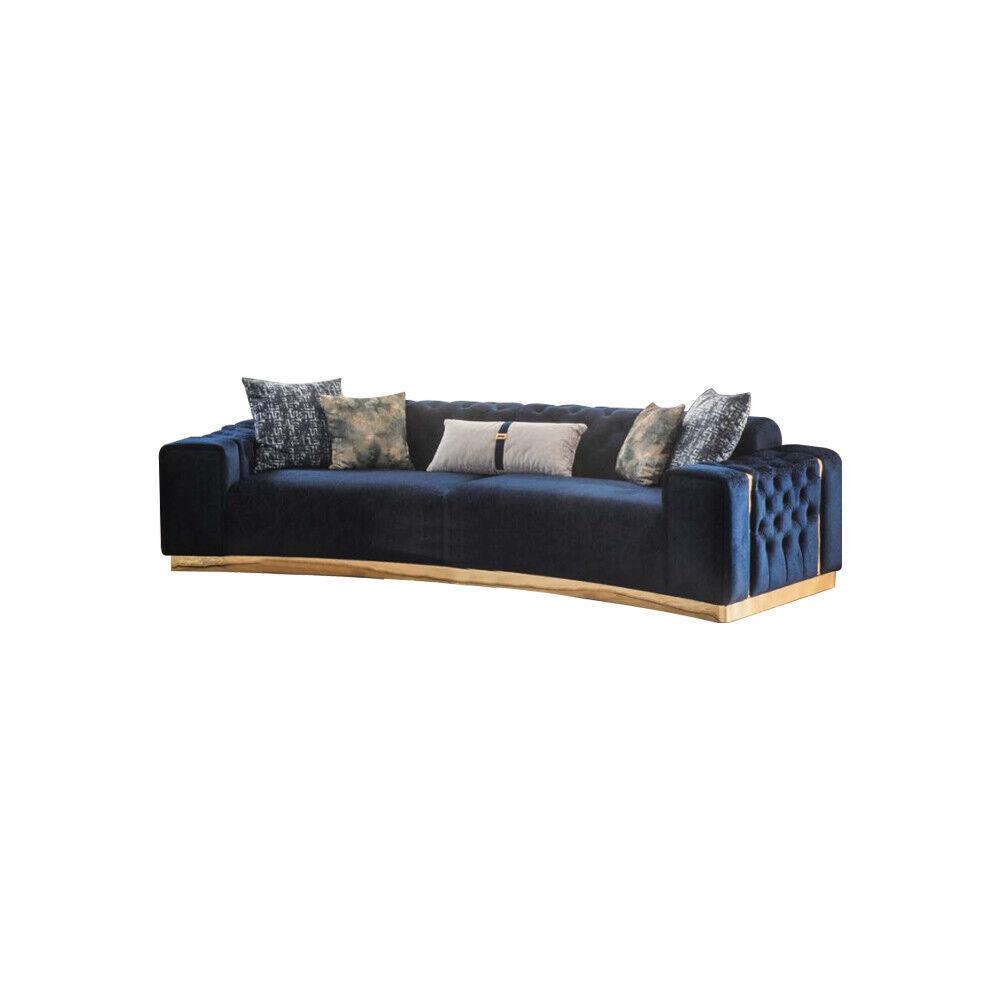 Polstersofa x2 3-Sitzer Sofas Textil Sitz luxuriöse Design Sofas Modern