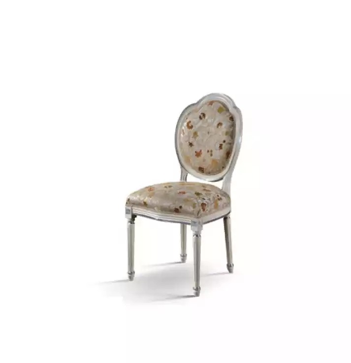 Stuhl Beige Design Wohnzimmer Esszimmer Holz Polster ohne Armlehne Neu