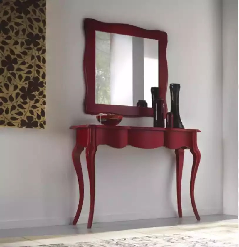 Konsolentisch Spiegel Sideboard Set Holz Italienische Möbel Stil 2tlg.