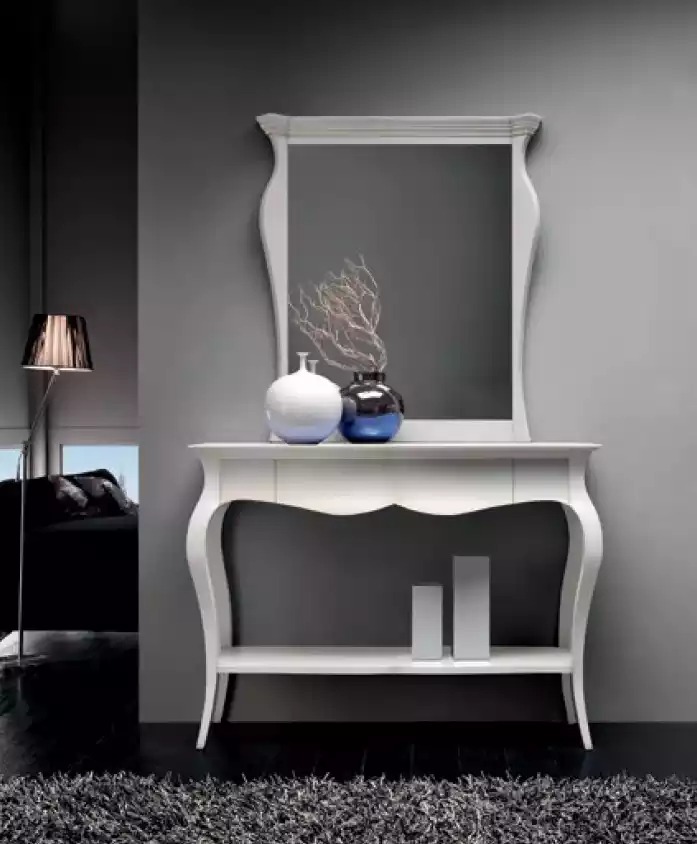 Tisch Klassische Konsole Spiegel Weiß Schminktisch Schlafzimmer