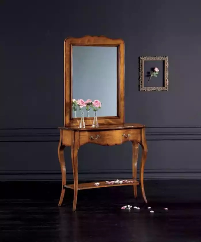 Konsolen Schminktisch Kosmetik Tisch Spiegel Sideboard 2tlg. Set