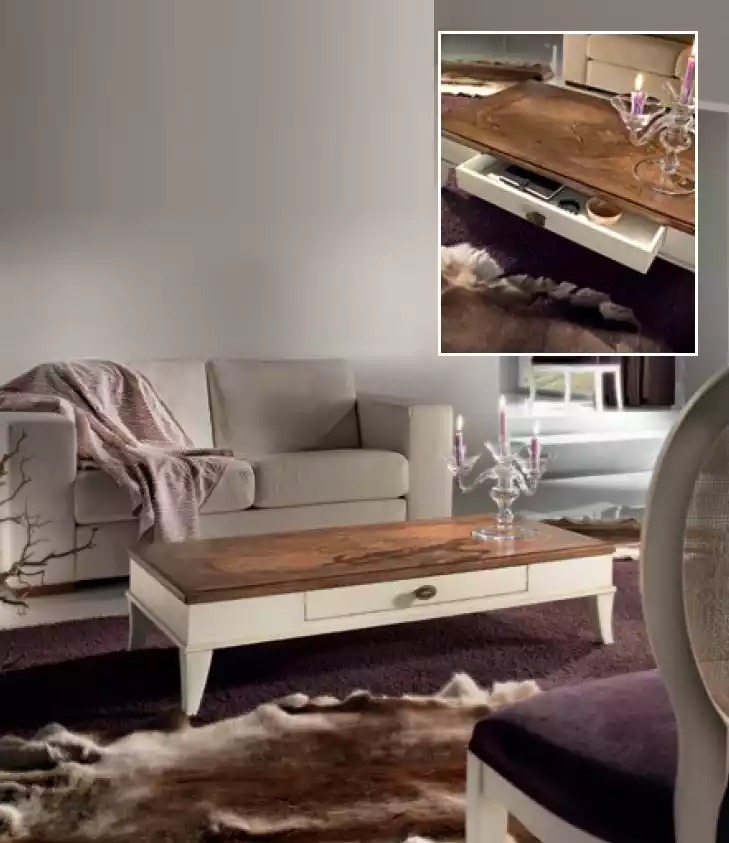 Klassischer Couchtisch Beistelltisch Holz Wohnzimmer Tisch Möbel Holz