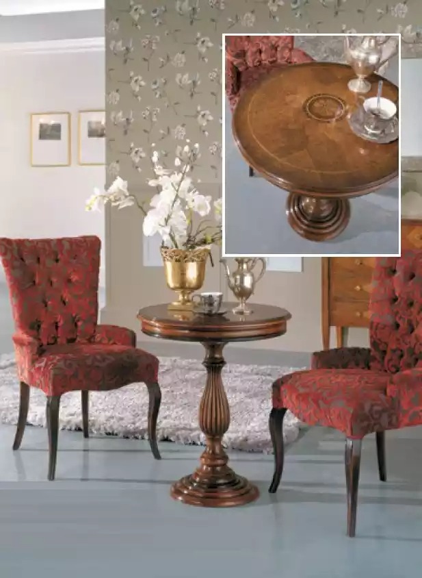 Klassischer Couchtisch Beistelltisch Wohnzimmer Tisch Holz Design