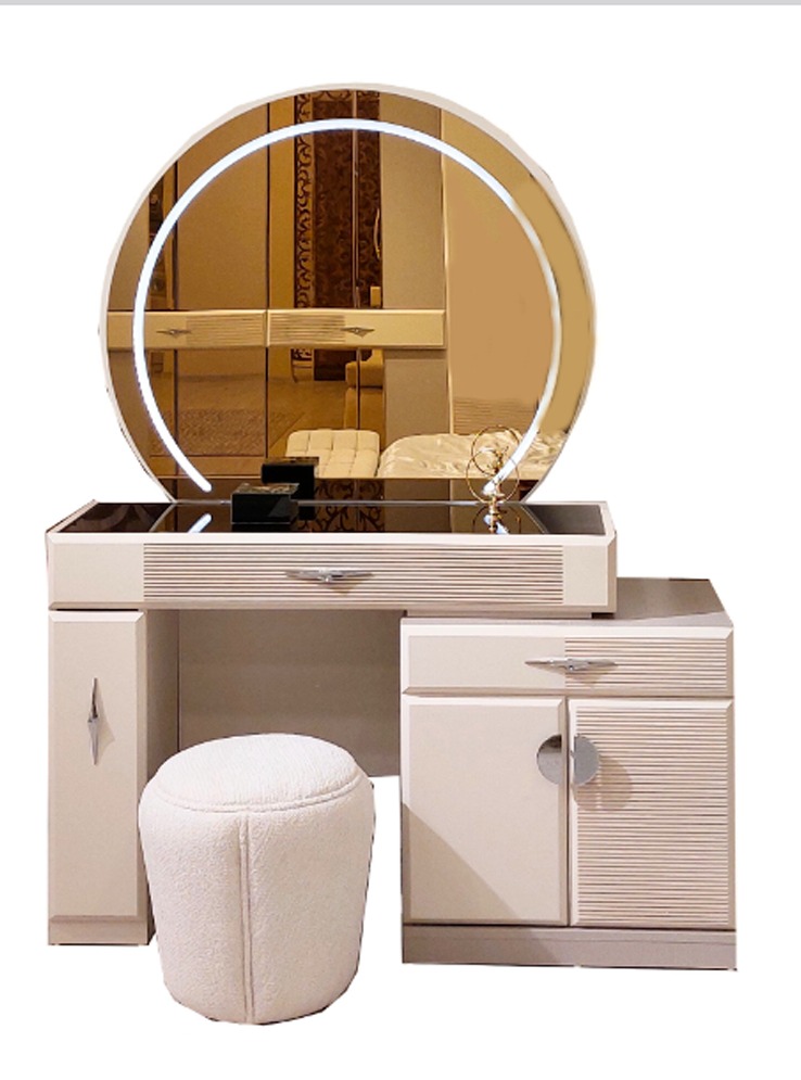 Designer Schminktisch mit Spiegel Luxus Schlafzimmer Einrichtung Neu Möbel