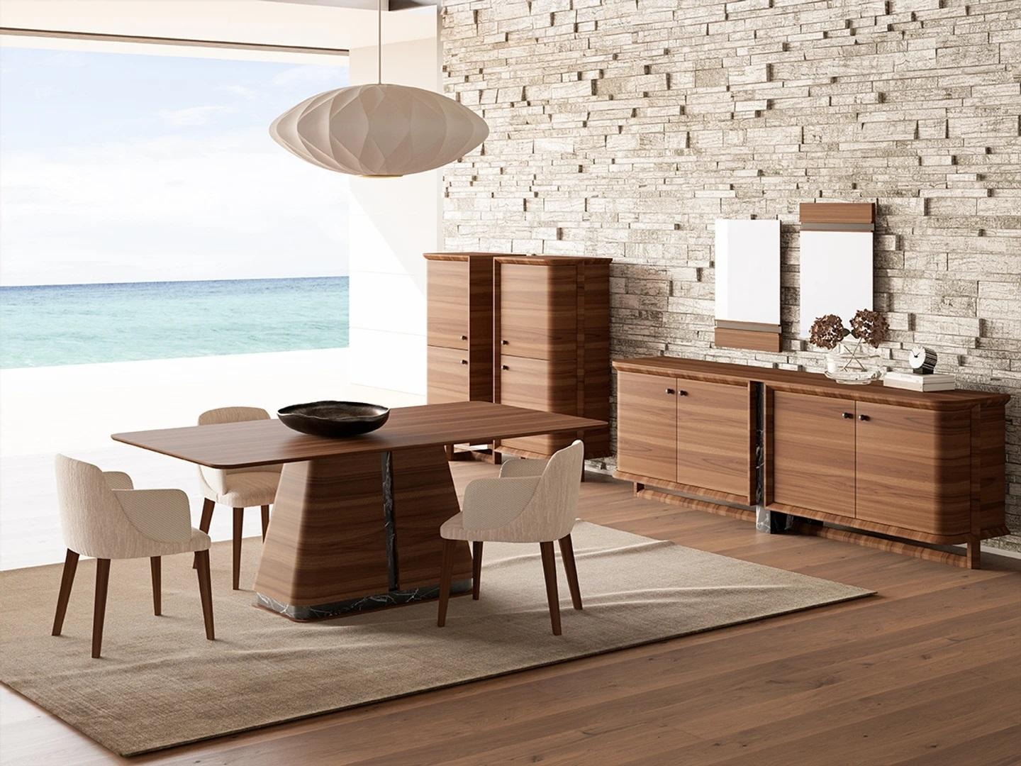 Luxus Essgruppe Komplett 10tlg Esstisch Design Sideboard Esszimmer 2x Schrank