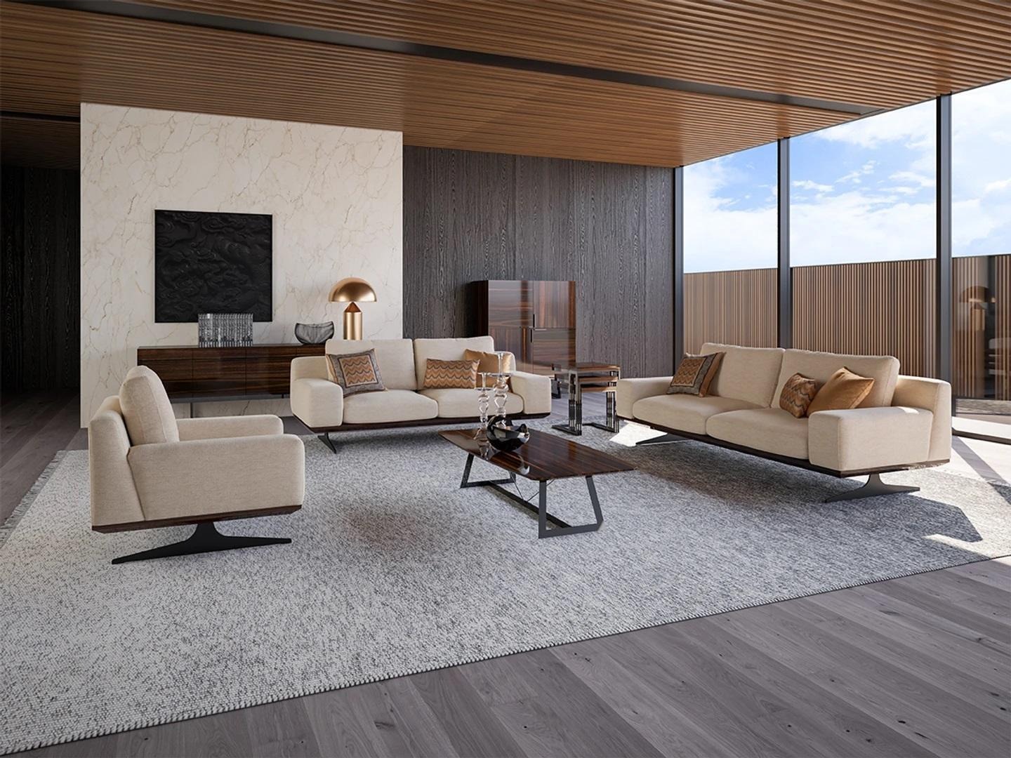 Wohnzimmer Set 5tlg Sofagarnitur Zweisitzer Dreisitzer Sofa Couch Einrichtung