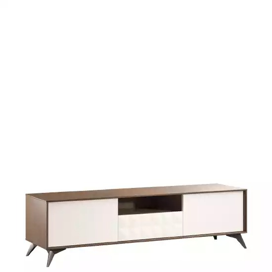 TV Schrank Moderner weißer Luxus Fernseher Ständer Kommode Wohnwand rtv