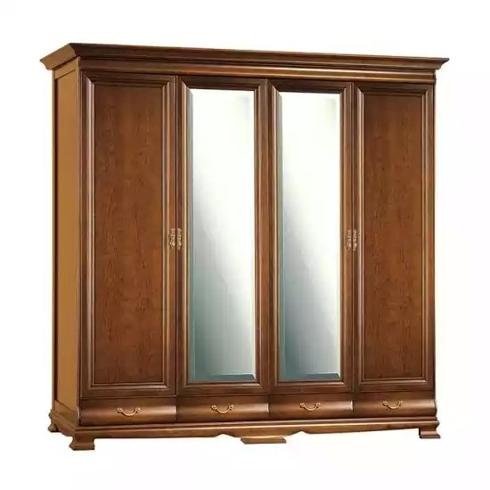 Kleiderschrank Schlafzimmer Schrank braun Farbe Barock Rokoko Schränke