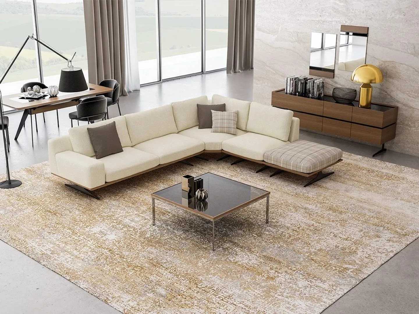 Wohnzimmer Luxus Set Ecksofa L Form Polstermöbel Modern Couchtisch
