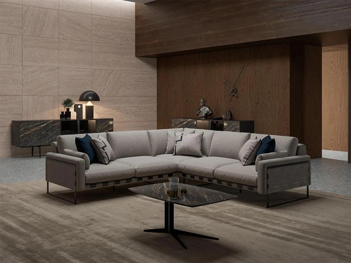 Modern Polstermöbel Ecksofa L Form Neu Couchtisch Wohnzimmer Luxus