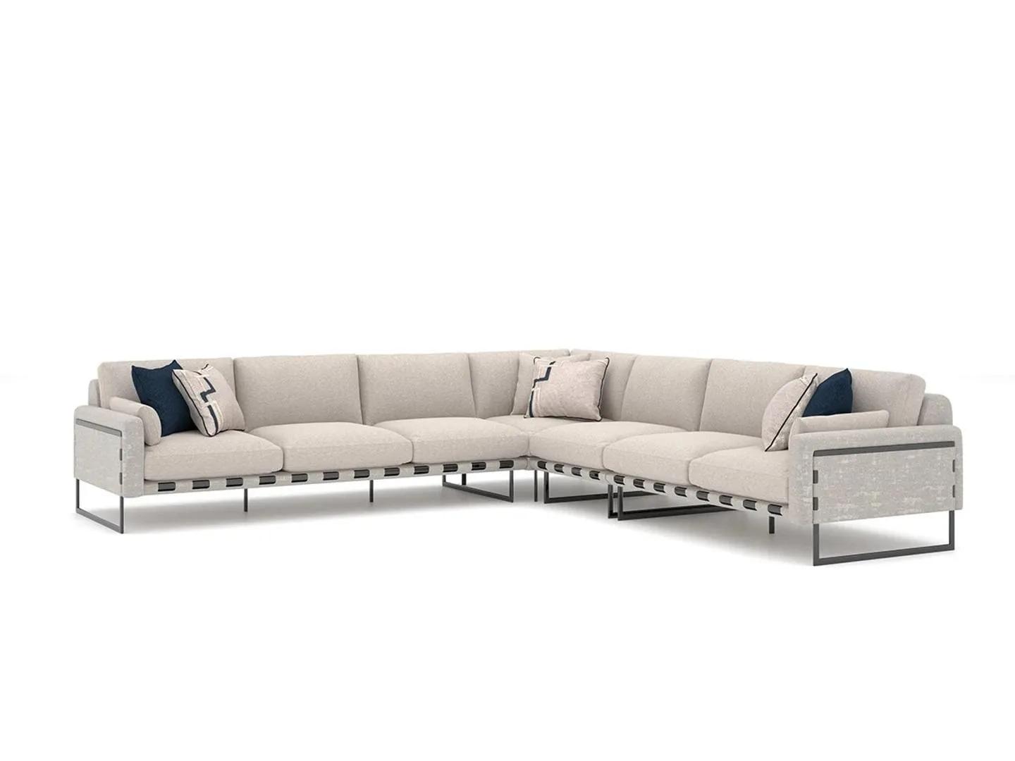 Stoff Ecksofa L-Form Sofa Couch Design Polster Modern Wohnzimmer