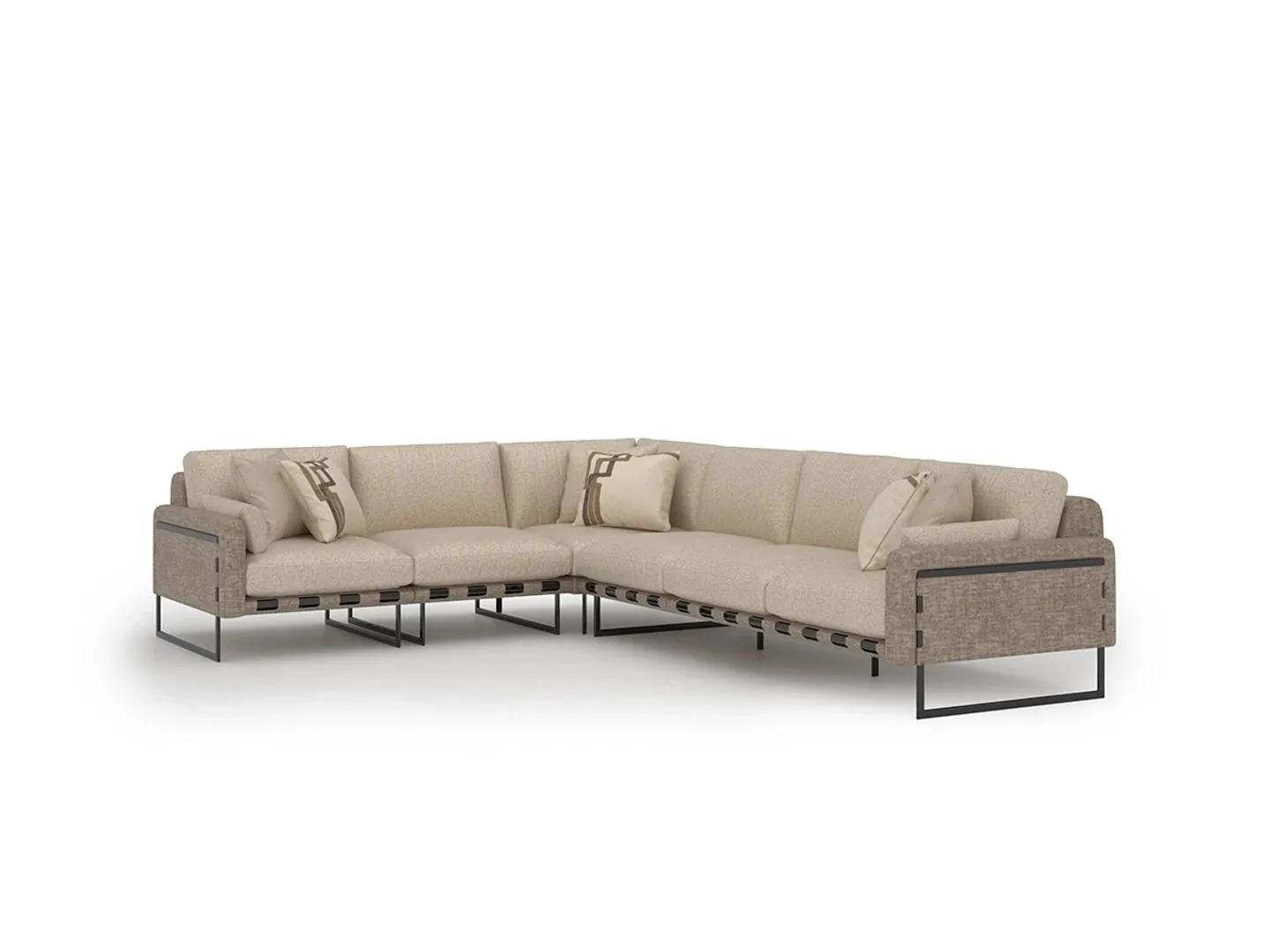 Ecksofa Couch L-Form Wohnzimmer Garnitur Luxus Polster Einrichtung