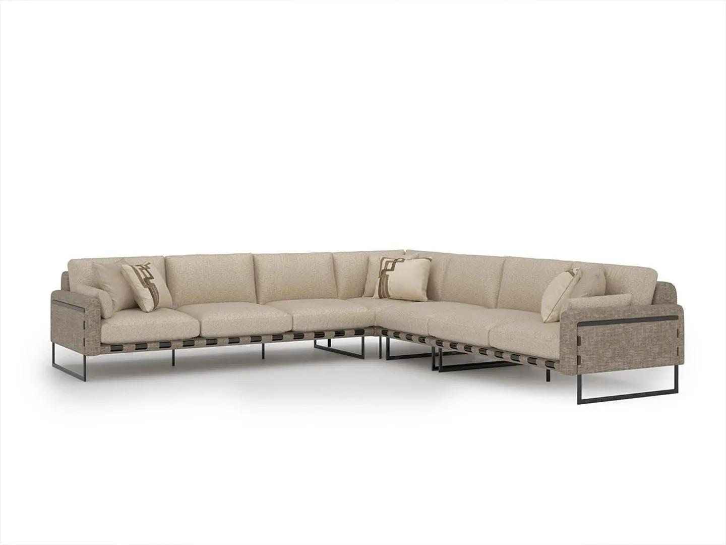 Wohnzimmer Ecksofa L-Form Garnitur Luxus Polster Sitz Polstermöbel