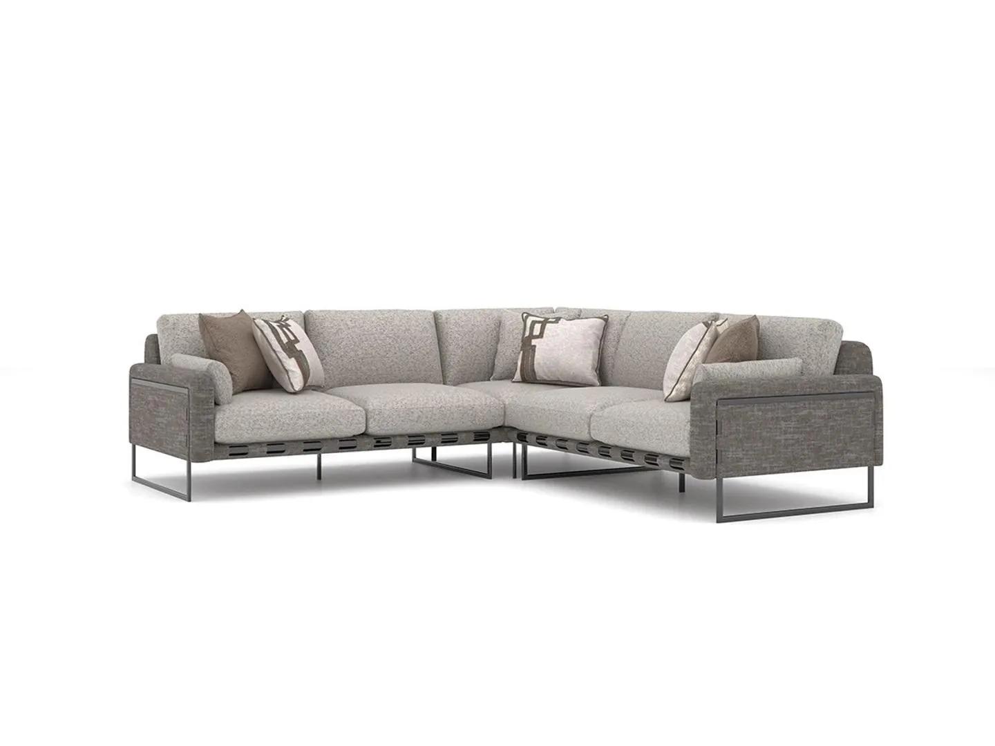 Luxus Möbel Eck Garnitur Wohnzimmer Einrichtung Sofa Couch L-Form