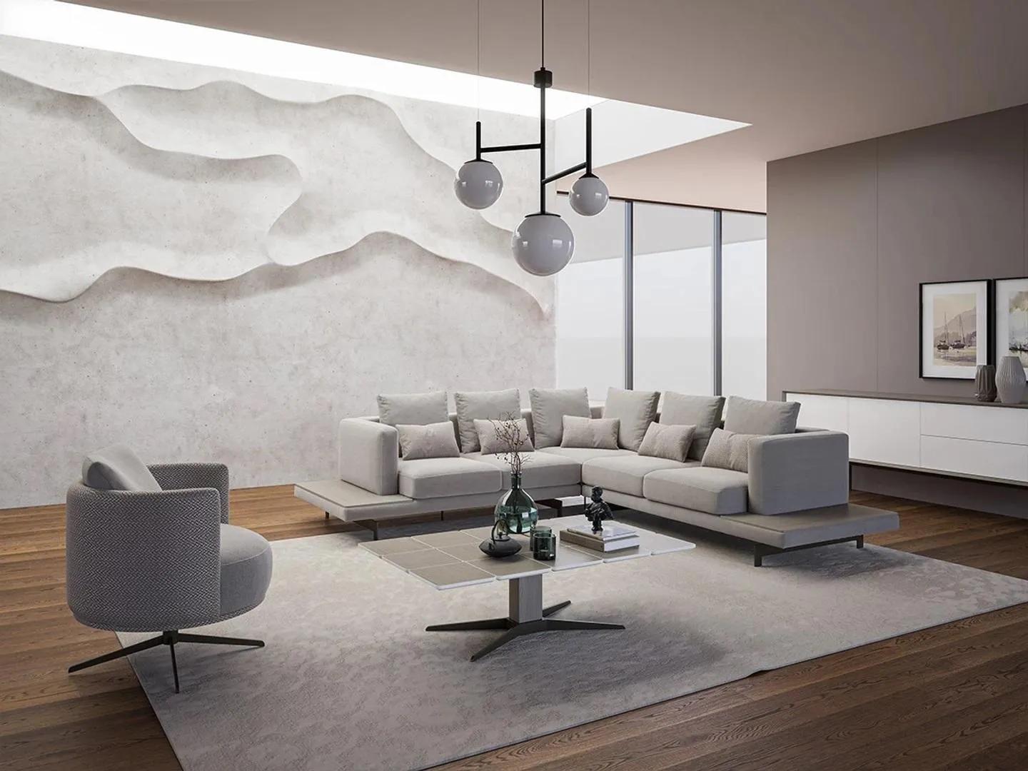 Design Ecksofa L-Form Polstermöbel Luxus Wohnzimmer Couchtisch