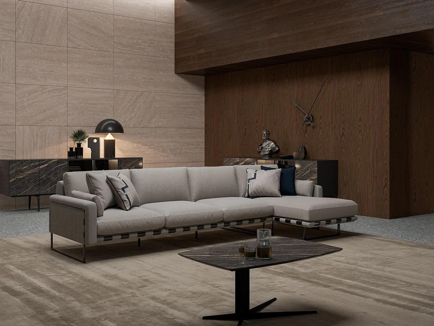 Wohnzimmer Polster Textil Polstersofa L-Form Einrichtung Luxus Designer Möbel