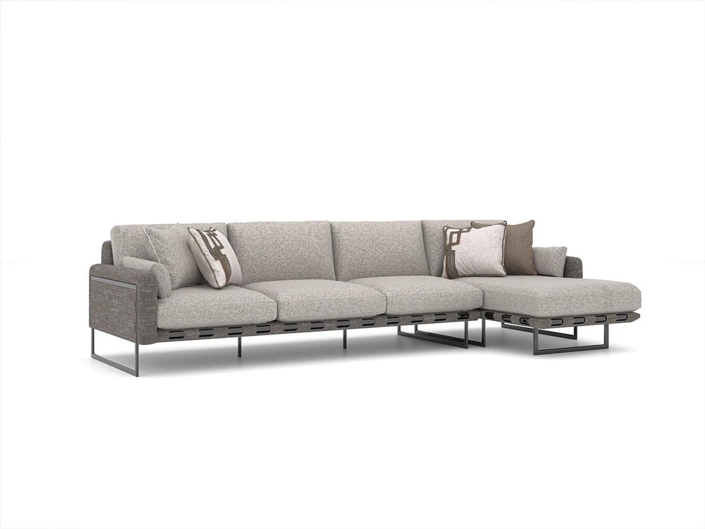 Design Ecksofa L-Form Luxus Eckcouch Wohnzimmer Polstermöbel Polstersofa Neu