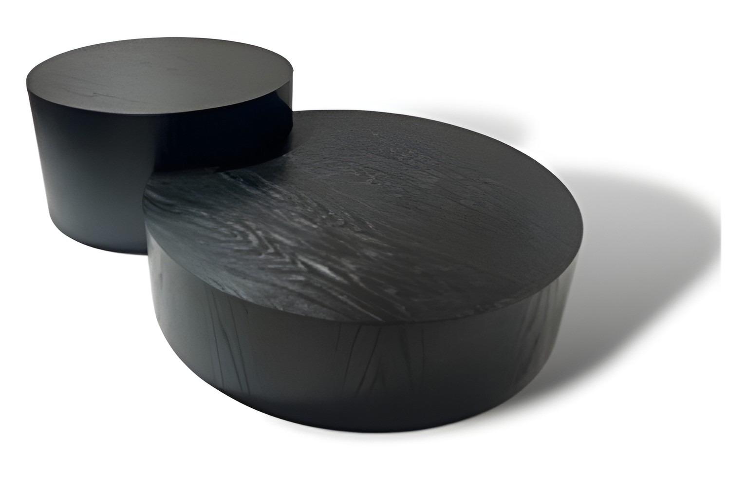 Wohnzimmertisch Set Couchtisch Holz Moderne Schwarz Luxus Möbel 2tlg