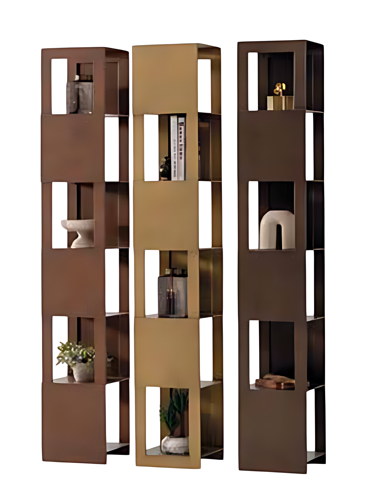 Standregal Raumteiler – Regal als flexible Trennwand im Wohnraum 3tlg