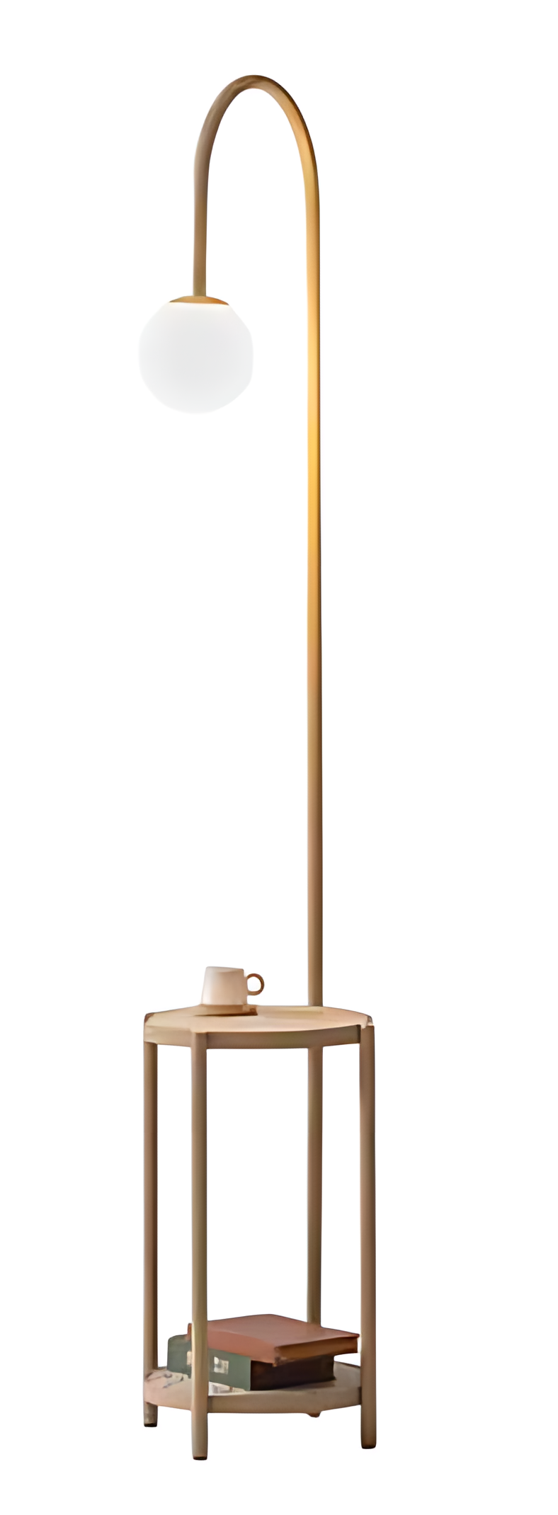 Stilvolle Stehlampe mit integriertem Tisch Komfort Vintage Lampe