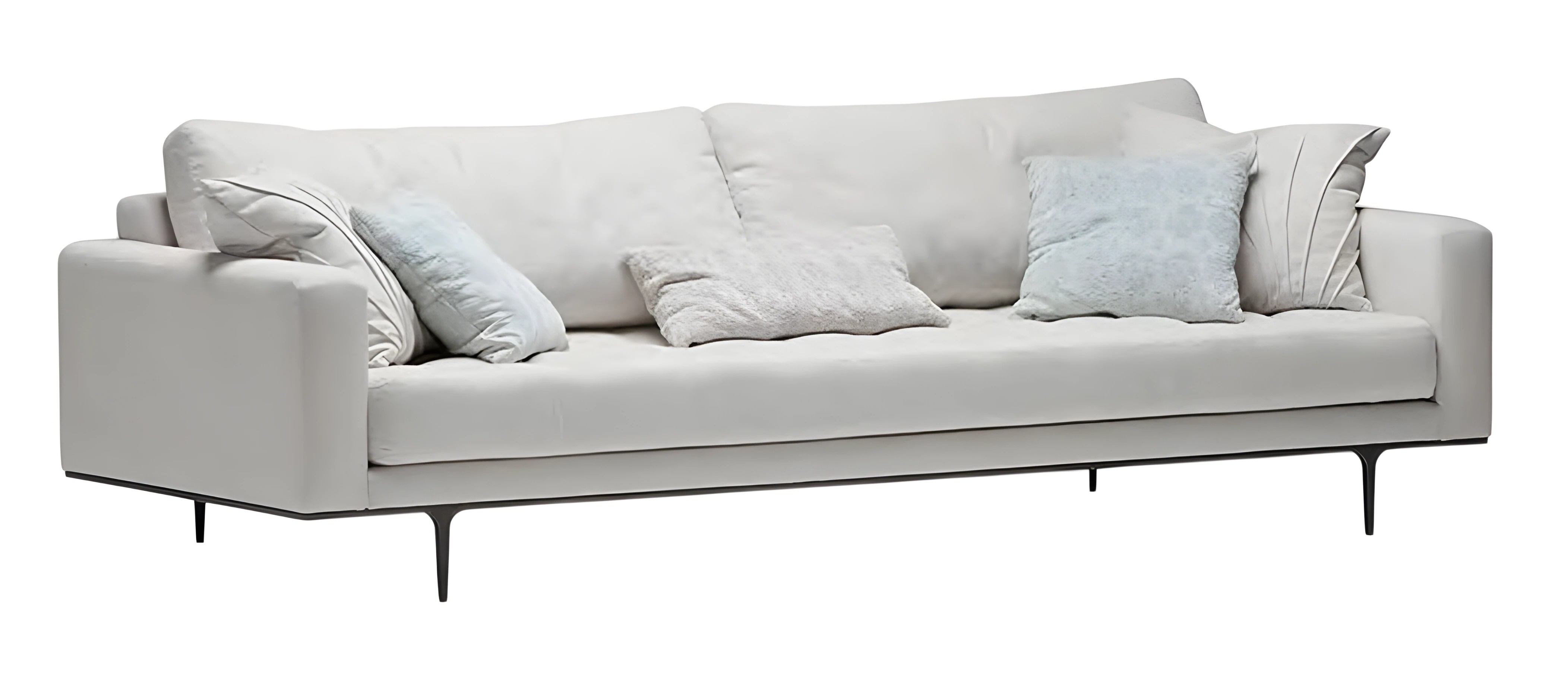 Weißes Stoffsofa 3-Sitzer modernes Design