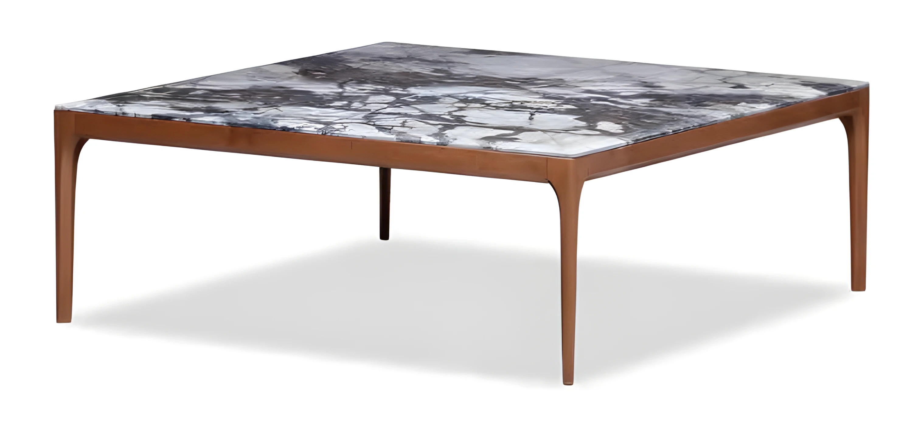 Grauer Esstisch aus Holz modern elegant für Wohnzimmer